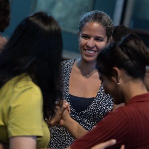 Tango dancers learning with Jessica Gerdel in Vienna